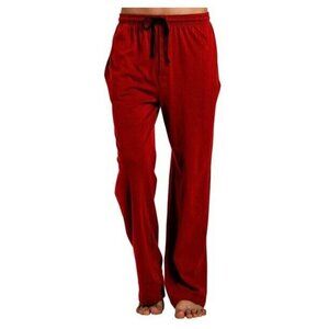 Men's 100% Cotton Jersey Knit Pajama Pants/Lounge Pants Red Small